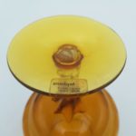 Vintage Amber Glass Decorative Vase [Stephens ] Portugal 21.5cm Wine Glass | Image 6