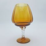 Vintage Amber Glass Decorative Vase [Stephens ] Portugal 21.5cm Wine Glass | Image 1