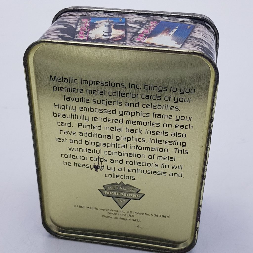 Metallic Impressions Inc. 5 METAL COLLECTORS CARDS Apollo NASA 1996 | Image 3