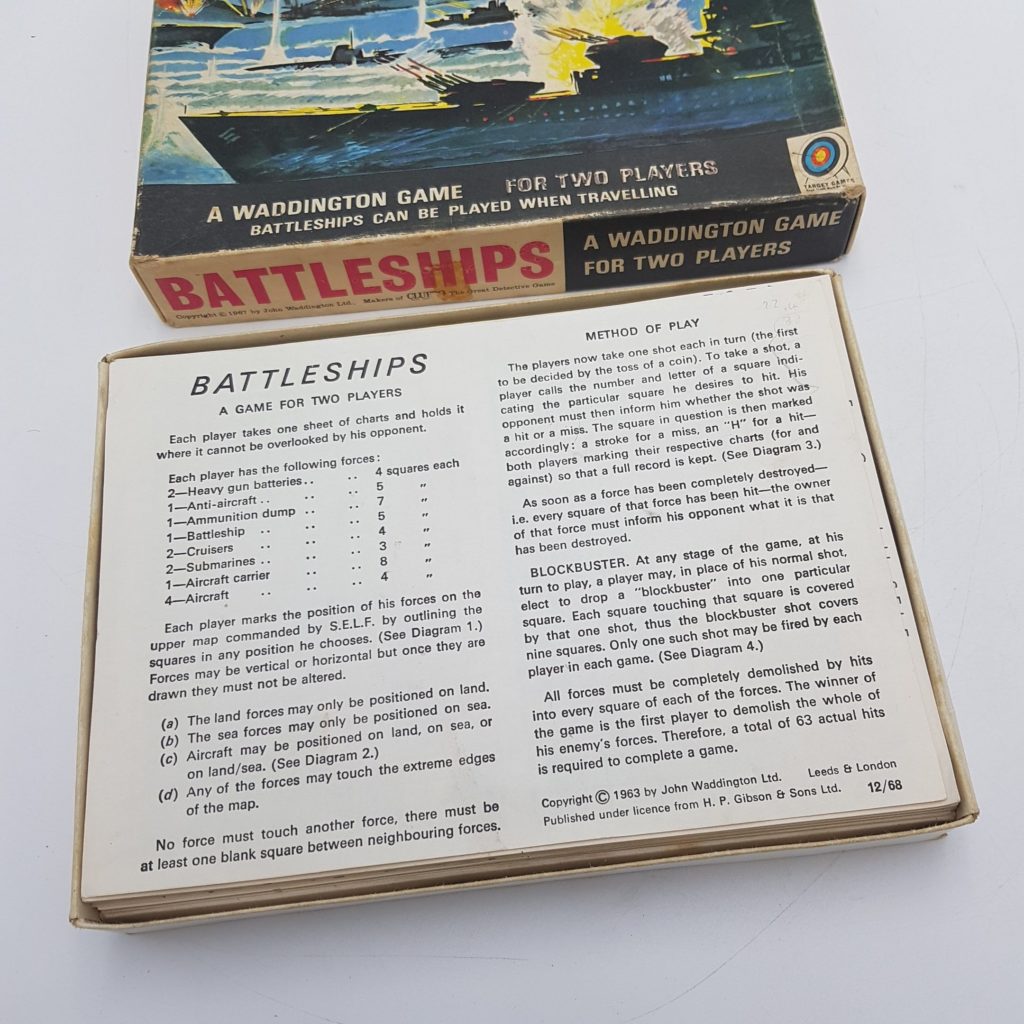 Vintage 1967 Battleships by Waddington's - Used in Poor Condition | Image 6