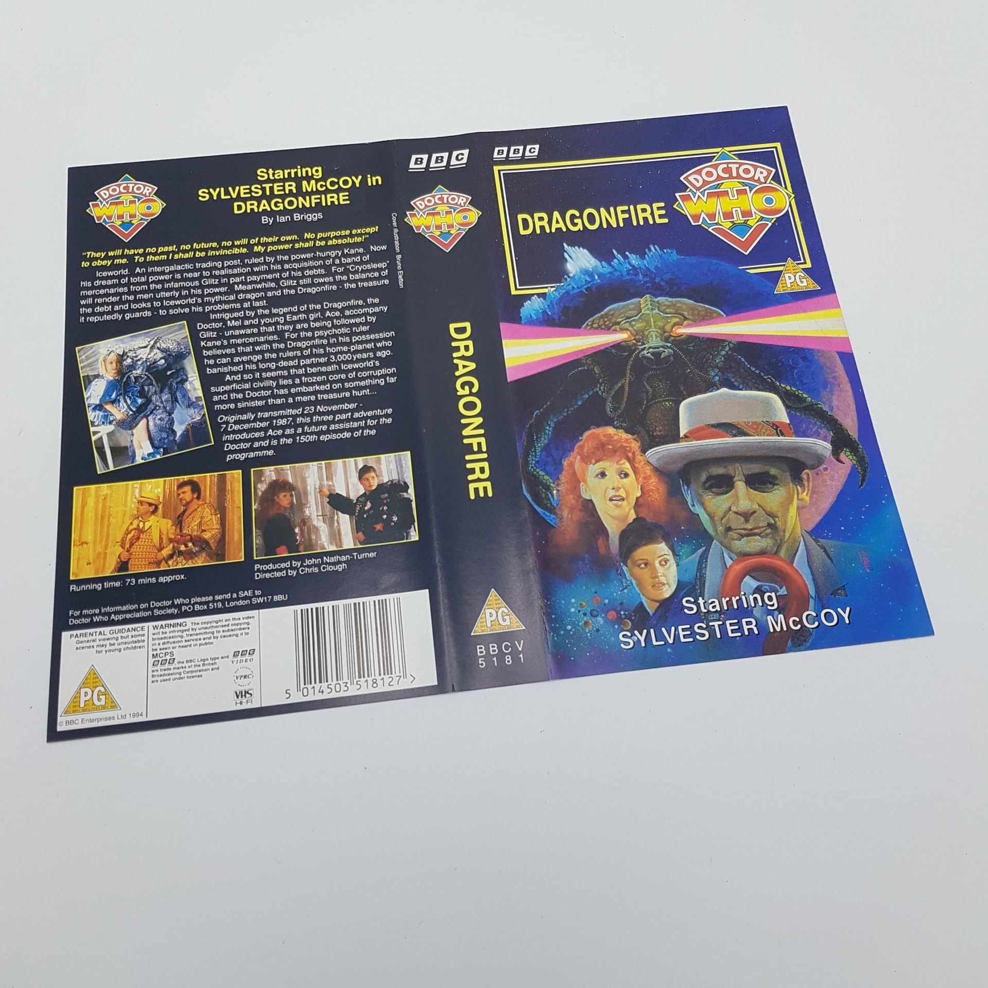 4x Sylvester McCoy Doctor Who UK BBC Video VHS Inlay Cards ...