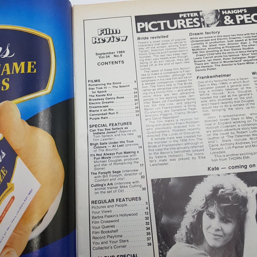 FILM REVIEW UK Movie Magazine Sept. 1984 ROMANCING THE STONE (VG-NM) | Image 6