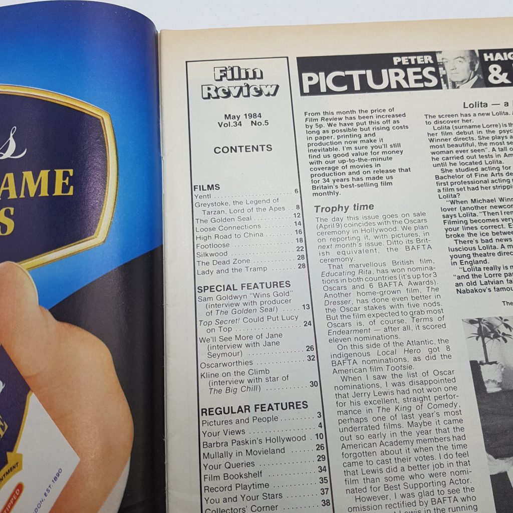 FILM REVIEW UK Movie Magazine May 1984 FOOTLOOSE, TARZAN & YENTYL | Image 7