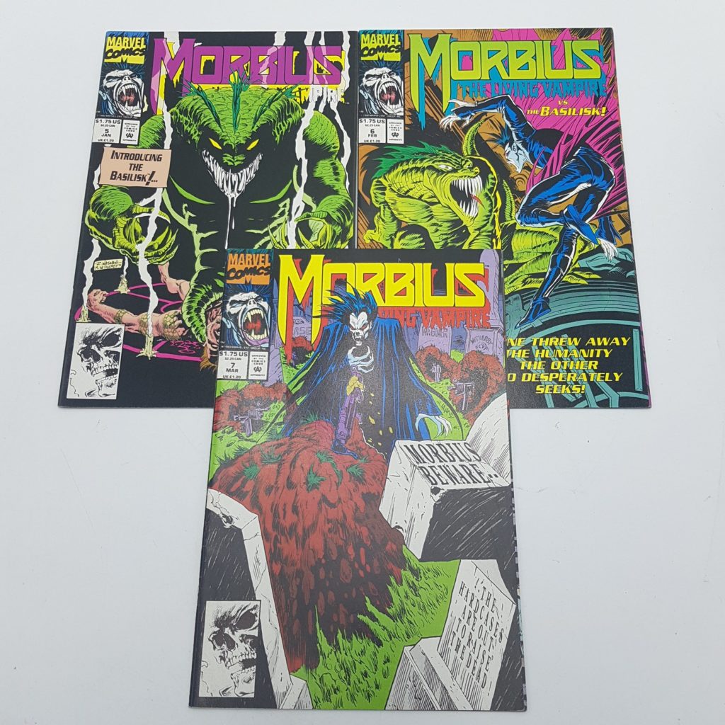 3x MORBIUS THE LIVING VAMPIRE Marvel Comics Issues 5-7 (1993) VG-NM | Image 1