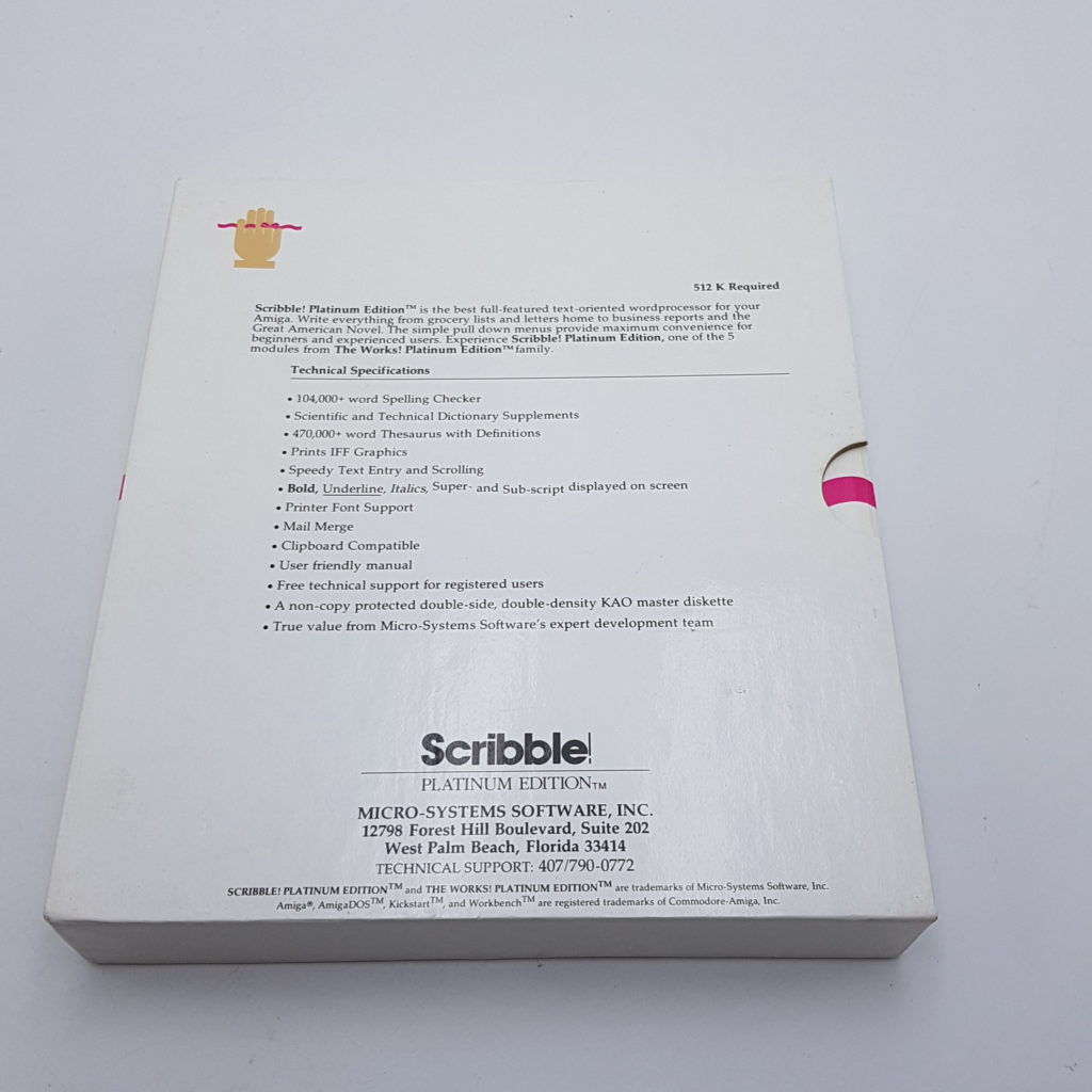 SCRIBBLE Platinum Edition Commodore Amiga Micro Systems Software 512K | Image 2