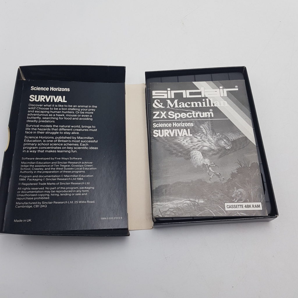 Science Horizons SURVIVAL (1984) Sinclair ZX Spectrum 48k Cassette Software | Image 9