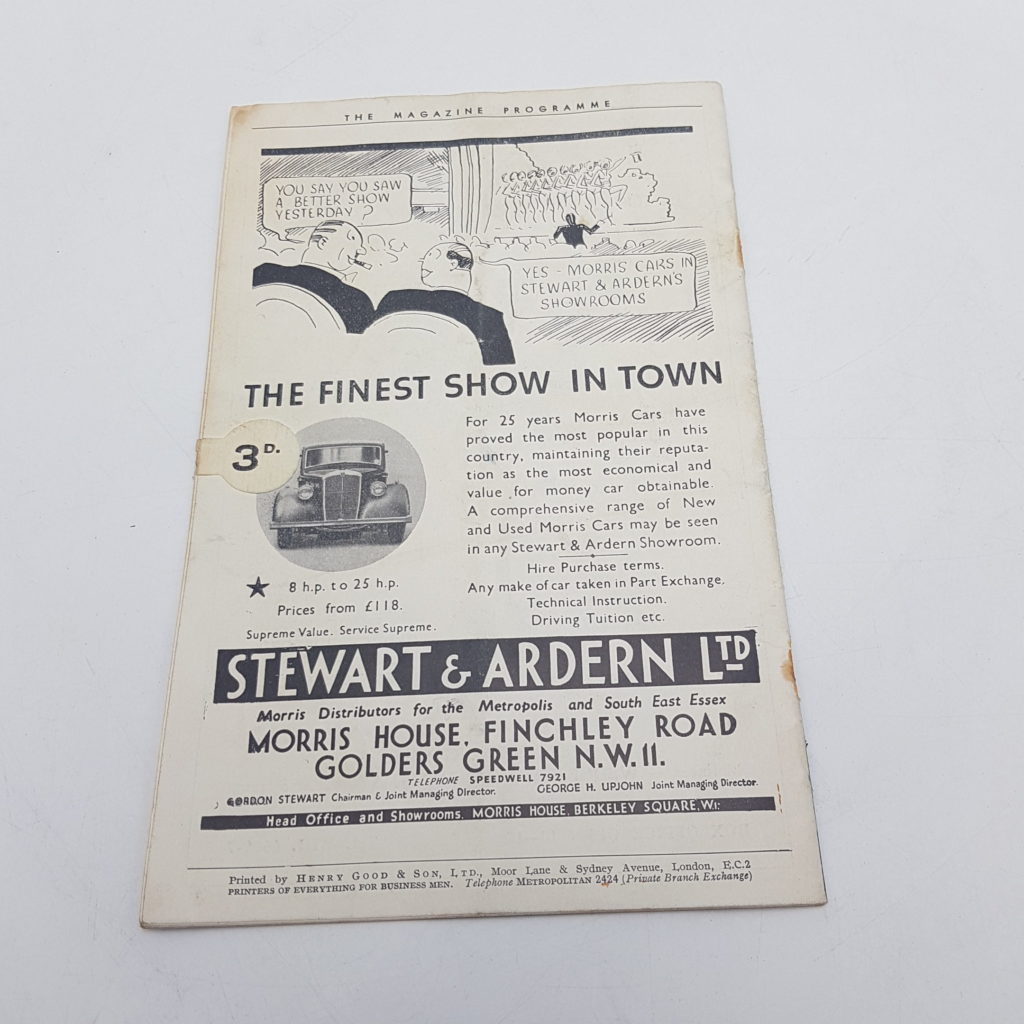 Golders Green Hippodrome SWING ALONG Theatre Programme  (1937) Leslie Henson | Image 5