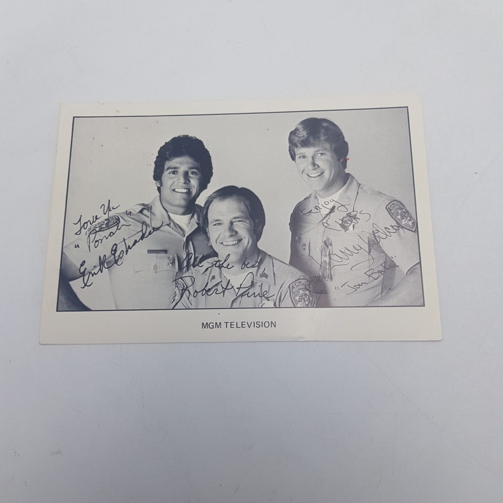Vintage 1980 MGM Television CHIPS 6x4 Publicity Photo (Pre Printed Signatures) C.H.I.P.S | Image 1