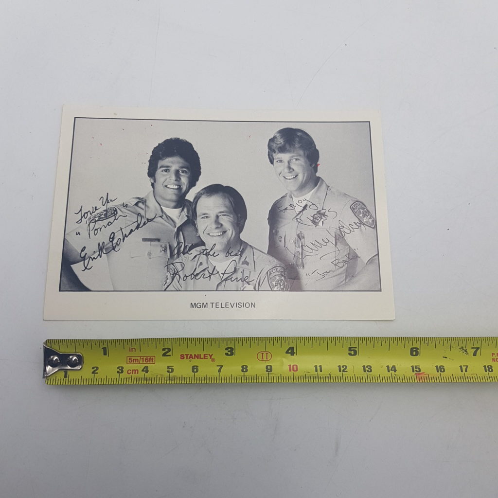 Vintage 1980 MGM Television CHIPS 6x4 Publicity Photo (Pre Printed Signatures) C.H.I.P.S | Image 3
