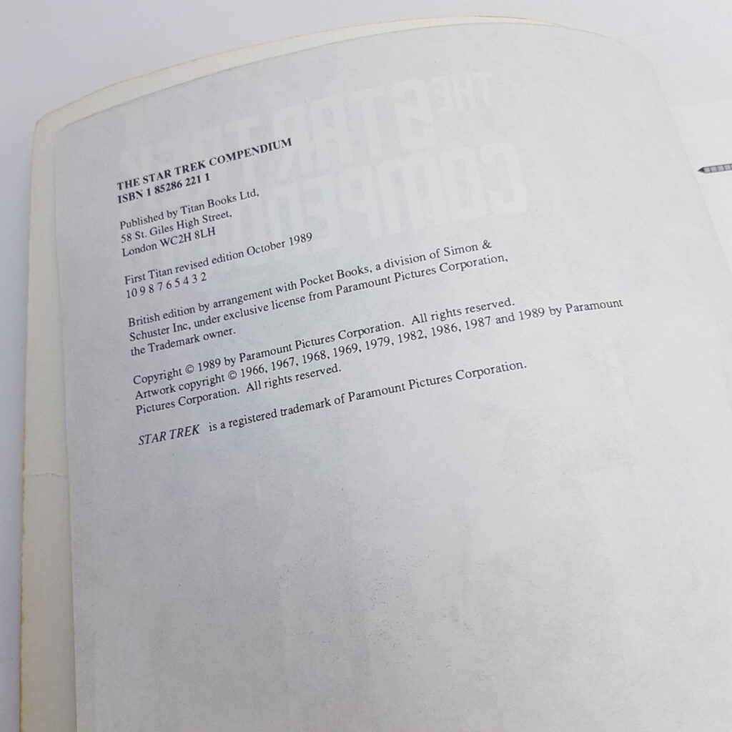 The Star Trek Compendium by Alan Asherman (1989) Titan Books [G] | Image 6