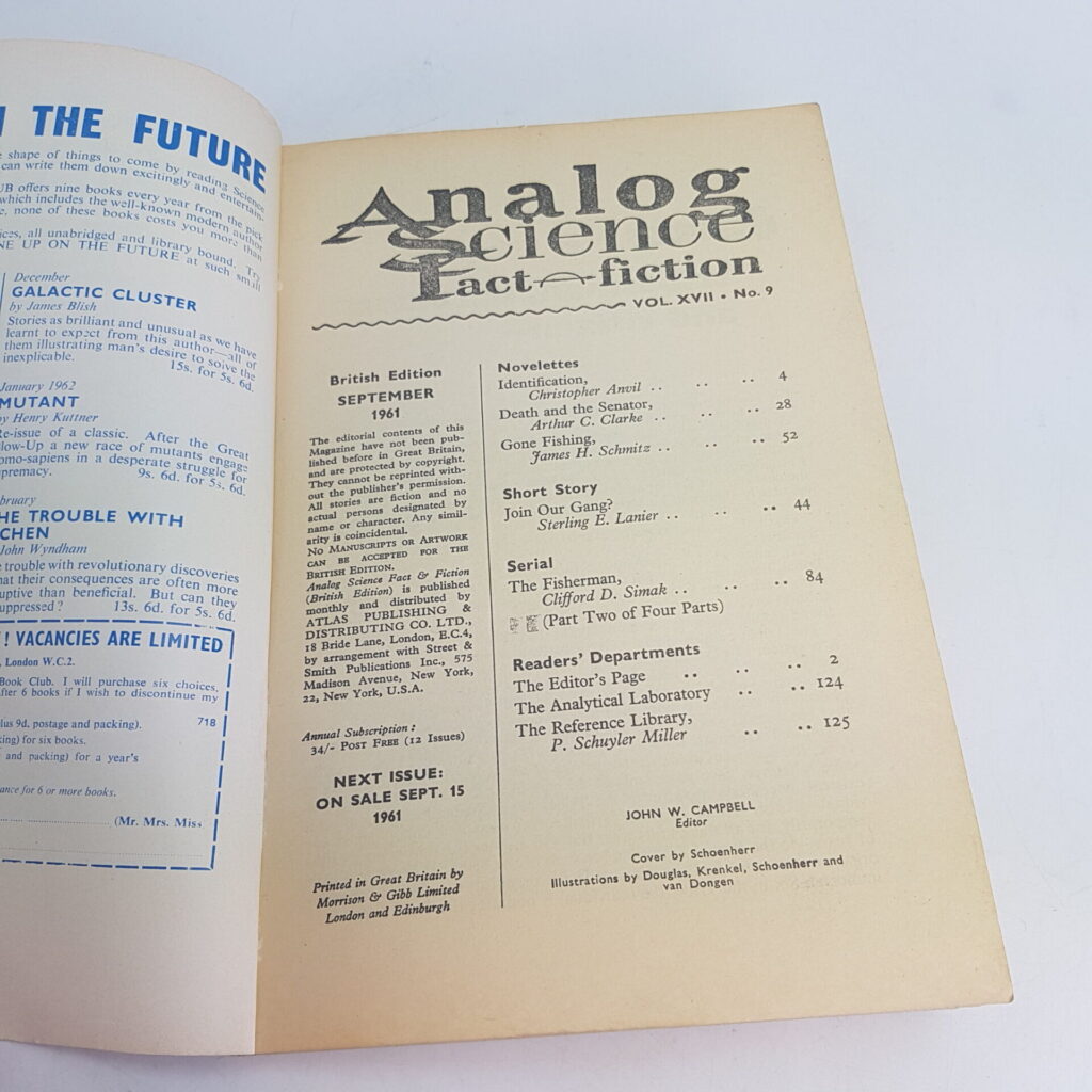 ANALOG SCIENCE FACT & FICTION Magazine (Sept. 1961) Arthur C. Clarke Novelette | Image 6