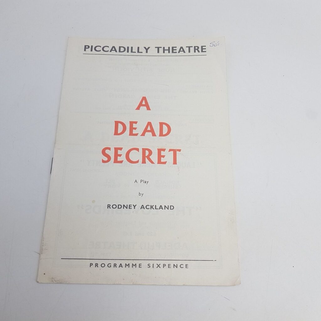 A DEAD SECRET Programme 30th May 1957 Piccadilly Theatre ARTHUR LOWE | Image 1