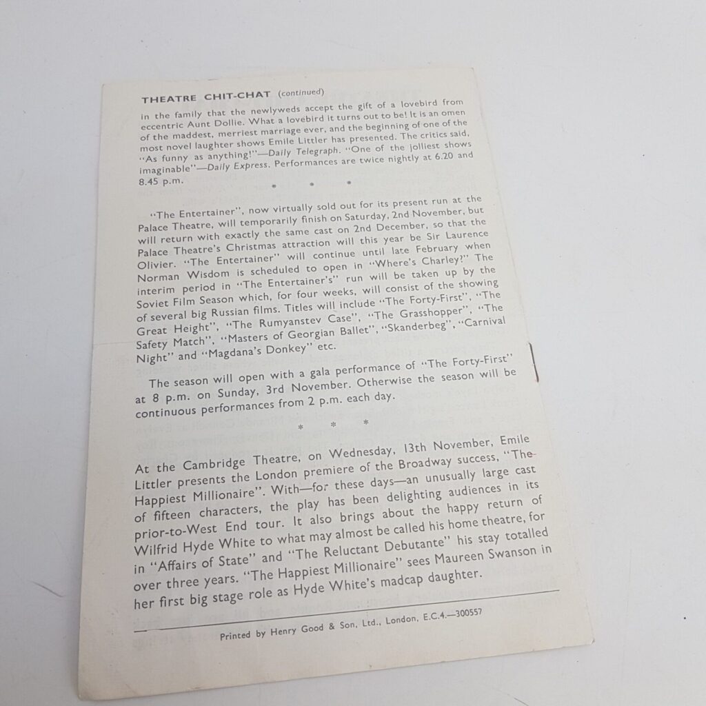 A DEAD SECRET Programme 30th May 1957 Piccadilly Theatre ARTHUR LOWE | Image 3