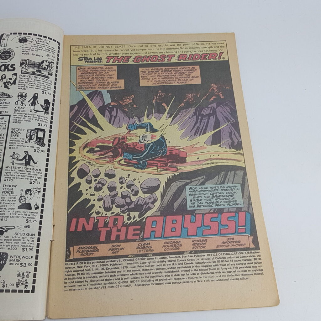 GHOST RIDER Comic #39 Dec. 1979 [G+] USA Marvel INTO THE ABYSS | Image 5