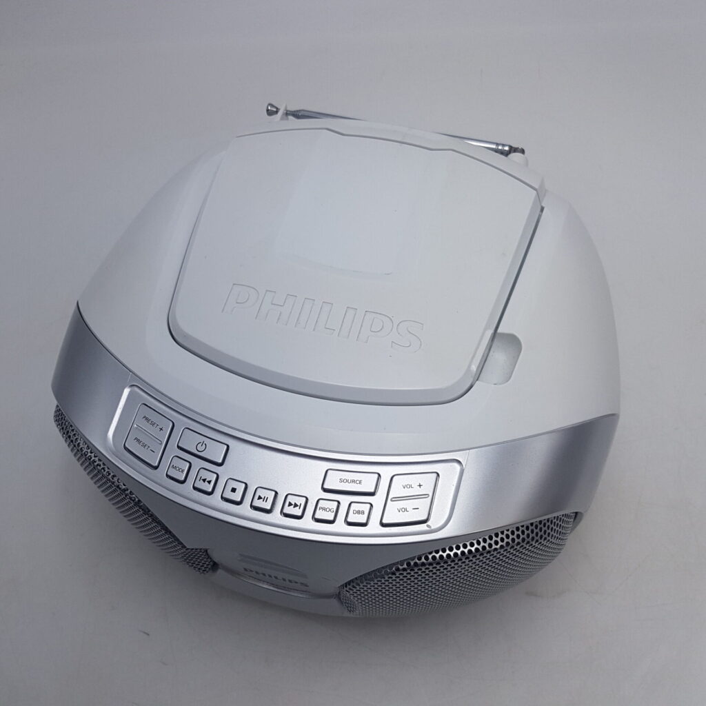Philips AZ215S/05 Compact Portable CD Soundmachine + FM Radio [White]