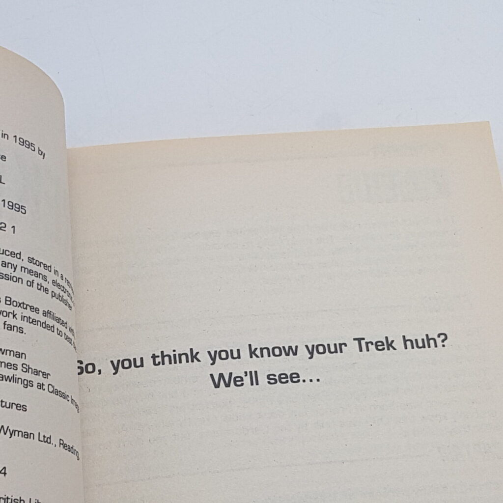The Trekmaster Star Trek Trivia Quiz (1995) Boxtree Paperback | Image 5