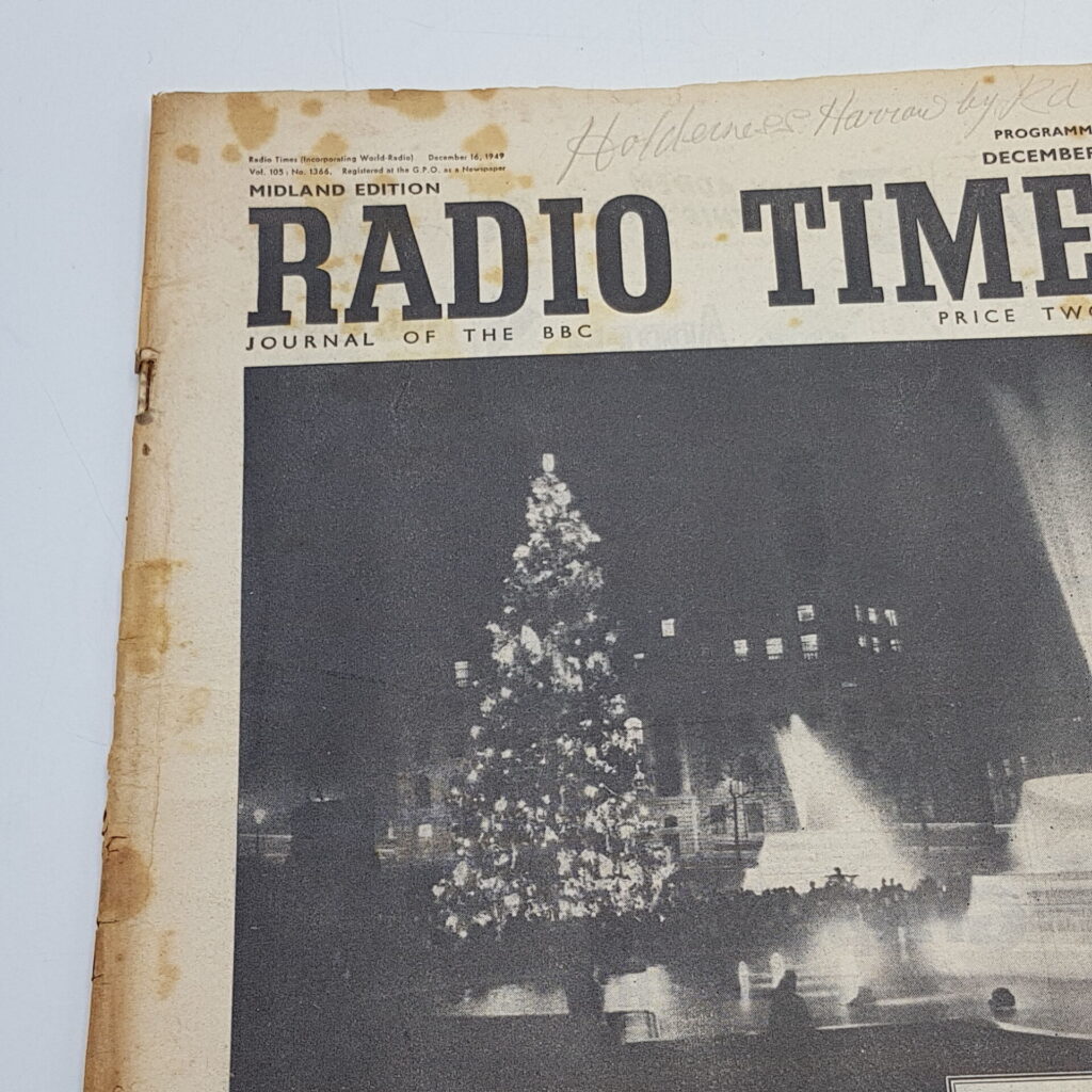 Christmas RADIO TIMES Magazine  Dec. 18th - 24th 1949 Journal of the BBC [Fair] | Image 2