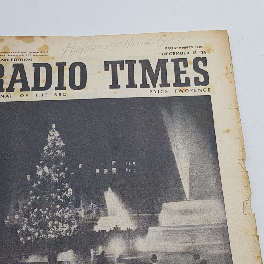 Christmas RADIO TIMES Magazine  Dec. 18th - 24th 1949 Journal of the BBC [Fair] | Image 3