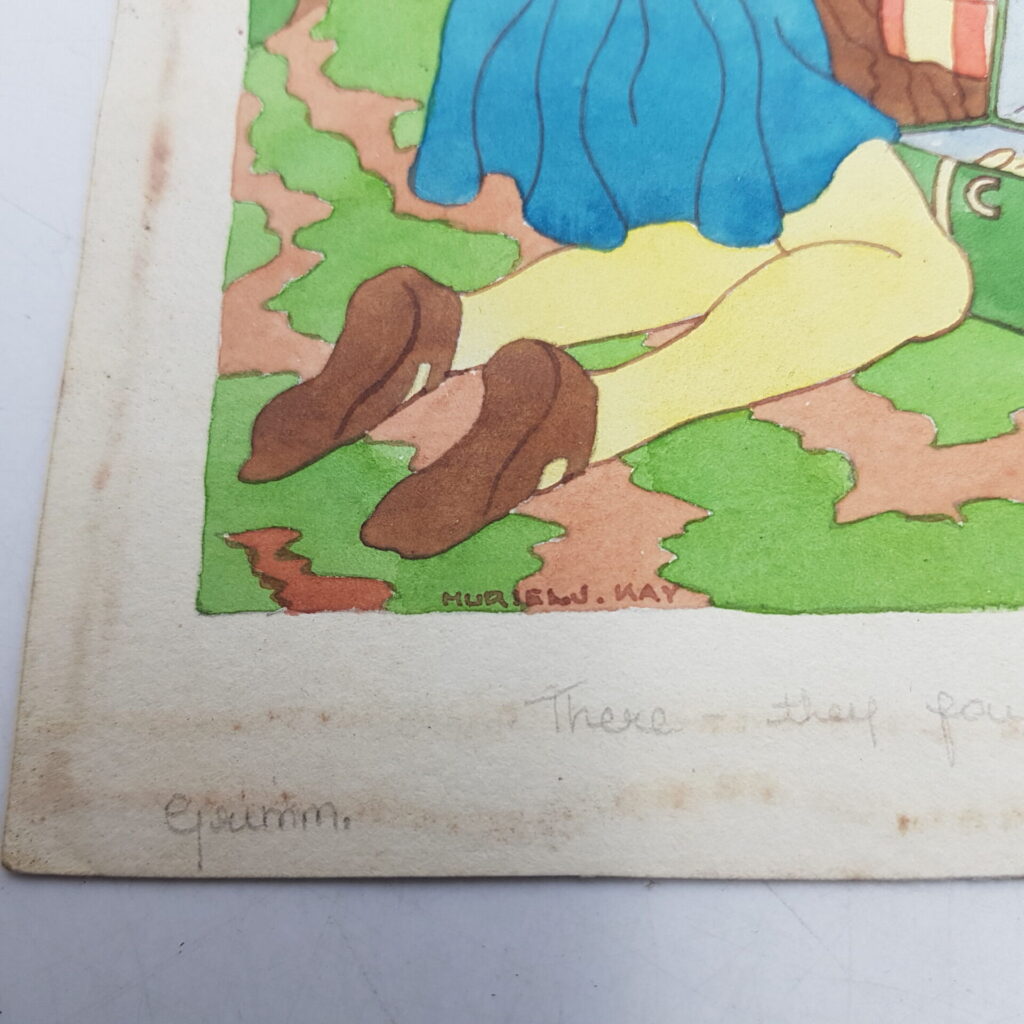 Vintage Original Artwork Illustration Grimm's Fairy Tales FREDERICK & CATHERINE | Image 6