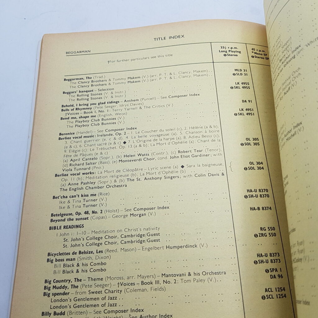 UK DECCA Group Records Supplementary Catalogue #1 Oct. 1968 - Jan. 1969 [PB] | Image 10