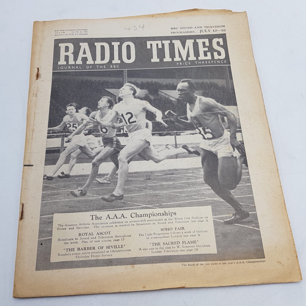 Radio Times Magazine July 8th, 1955 [G] Athletics, Royal Ascot & Soho Fair | Image 1