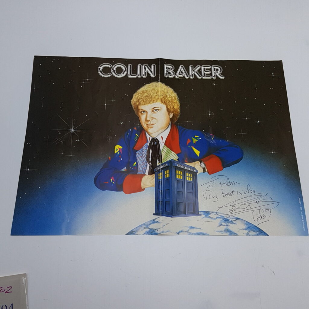 Classic Doctor Who Colin Baker (Sixth Doctor) Signed A3 Poster (1989) Ian Burgess Art | Image 1