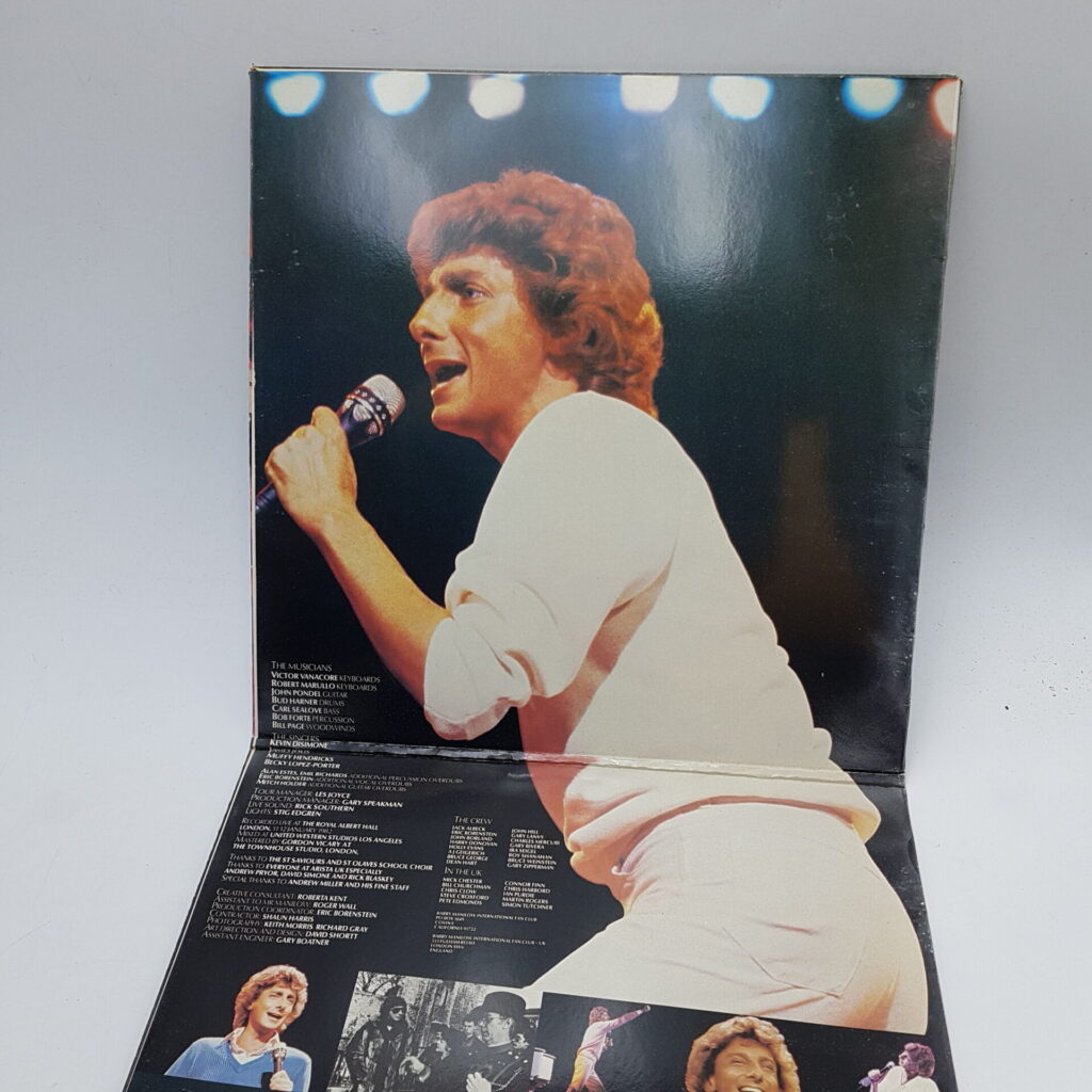 BARRY LIVE IN BRITAIN (1982) Barry Manilow LP Vinyl Record ARTV 4 [G+] | Image 6