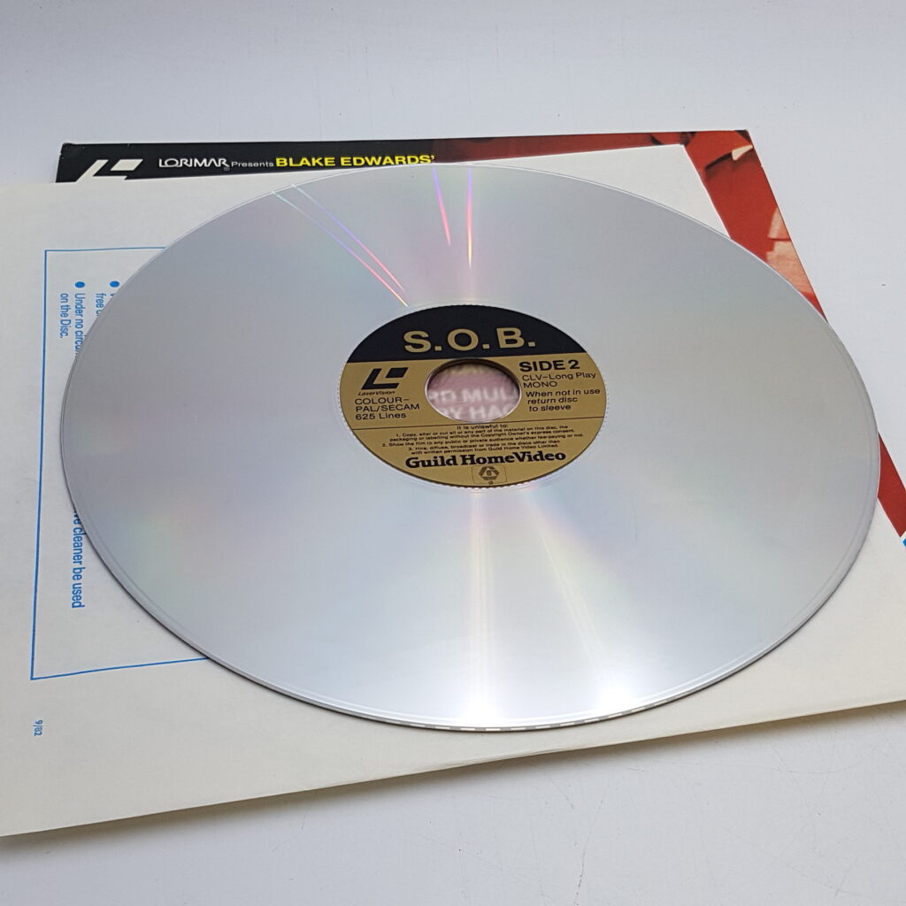 Blake Edwards' S.O.B. (1983) Double Laserdisc [VG+] Pre-Certificate | Guild Home Video | Image 5