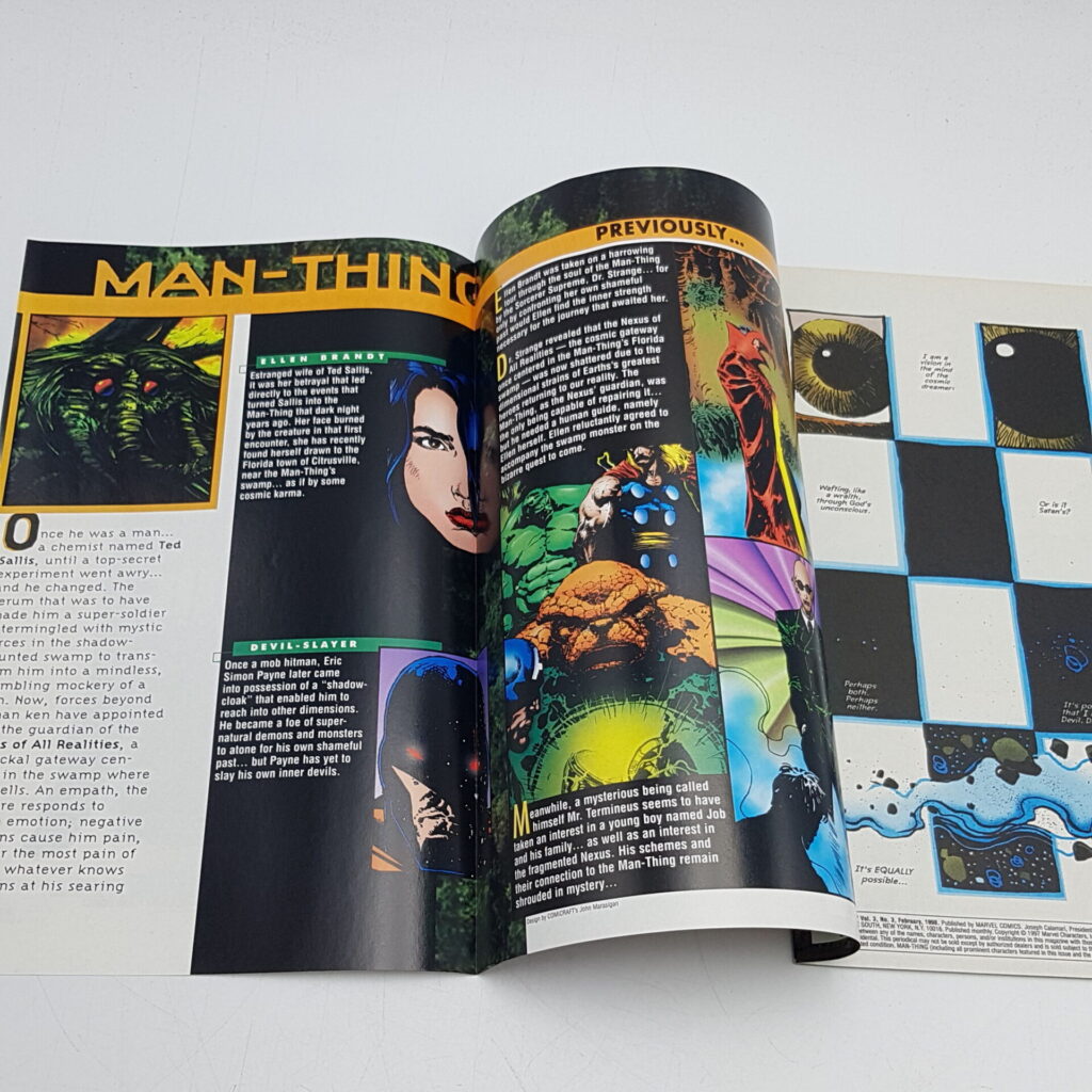 MAN-THING Comic #3 February 1998. USA Marvel Comics [VG] | Image 4