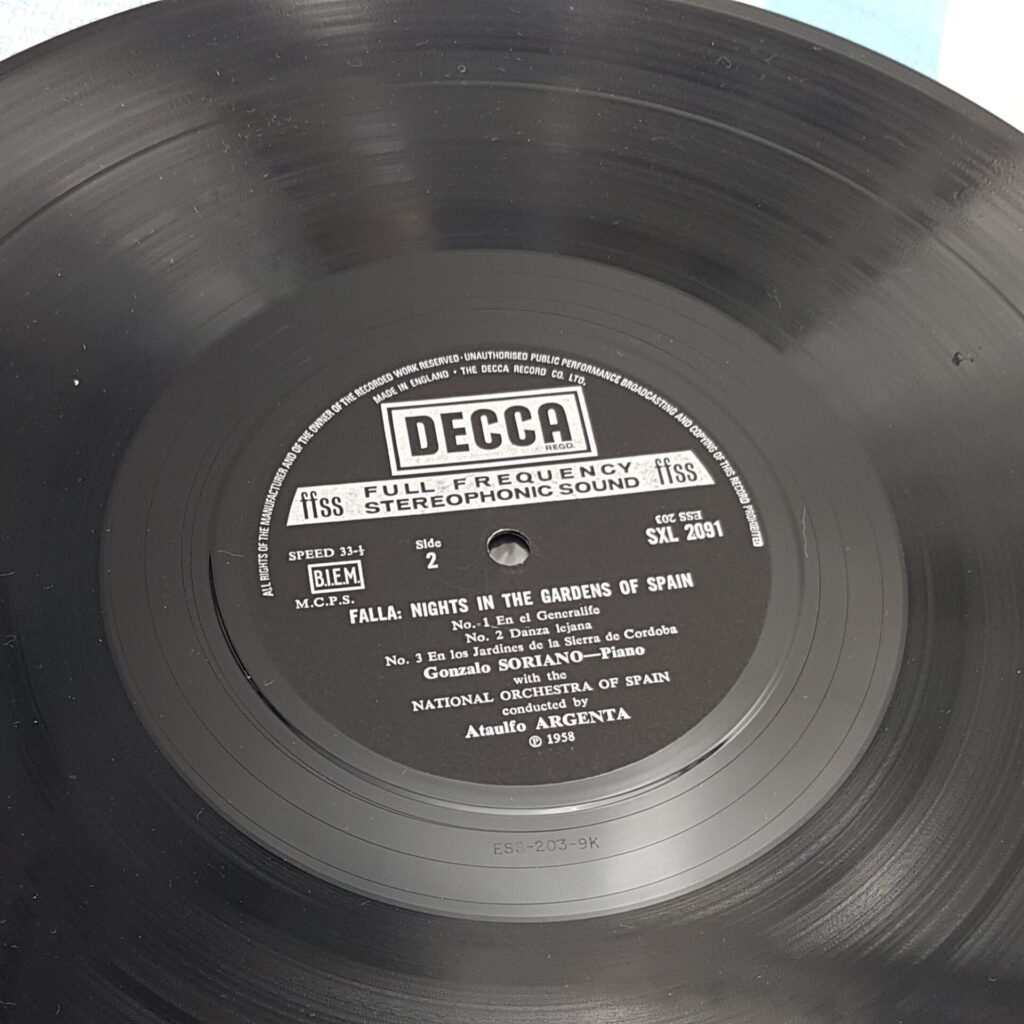 Falla Nights In The Gardens of Spain / Guitar Concerto | LP Record Decca SXL 2091 [VG+] | Image 8
