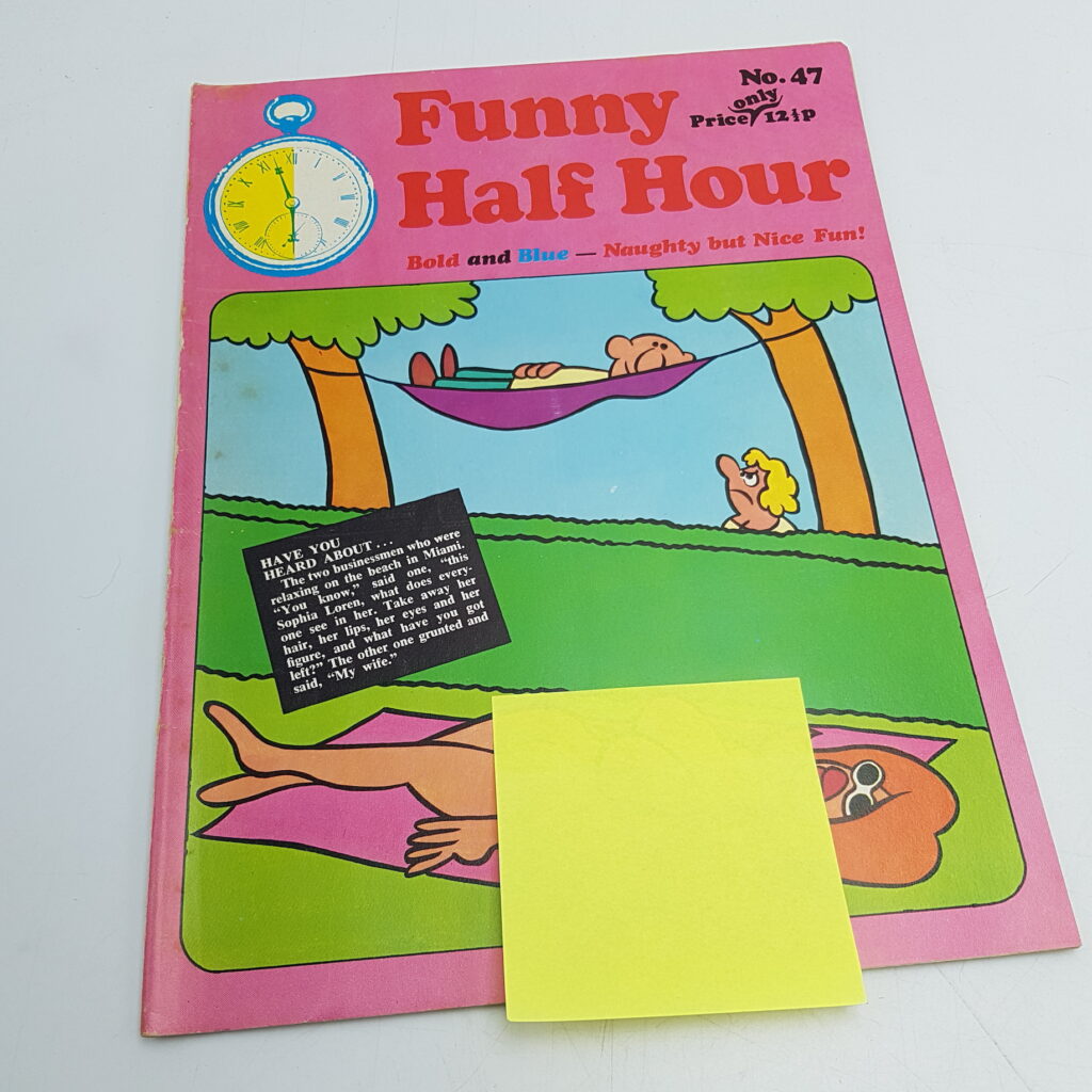 Vintage 1970's FUNNY HALF HOUR Comic Magazine #47 (1972) Adult Humour | Image 1