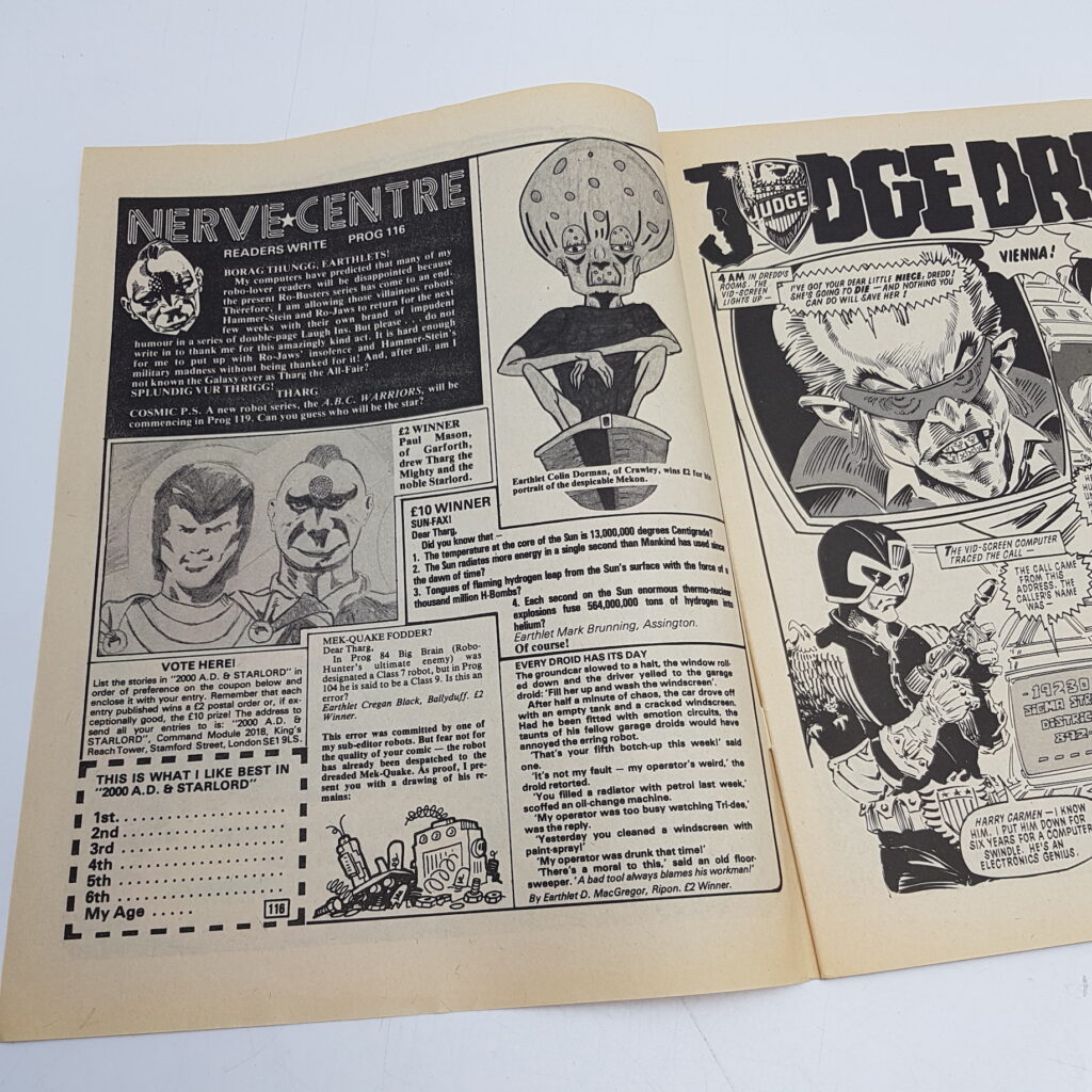 2000AD & Starlord Comic Prog 116 June 9th 1979 [Ex] Judge Dredd & Strontium Dog | Image 3