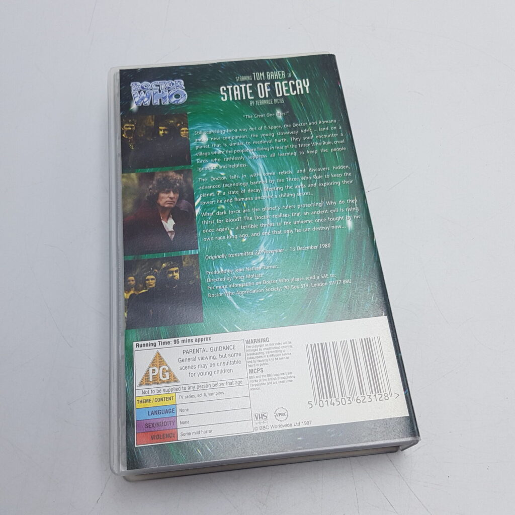 Doctor Who: State of Decay (1997) VHS BBC Video [VG+] Starring Tom Baker PAL | Image 4