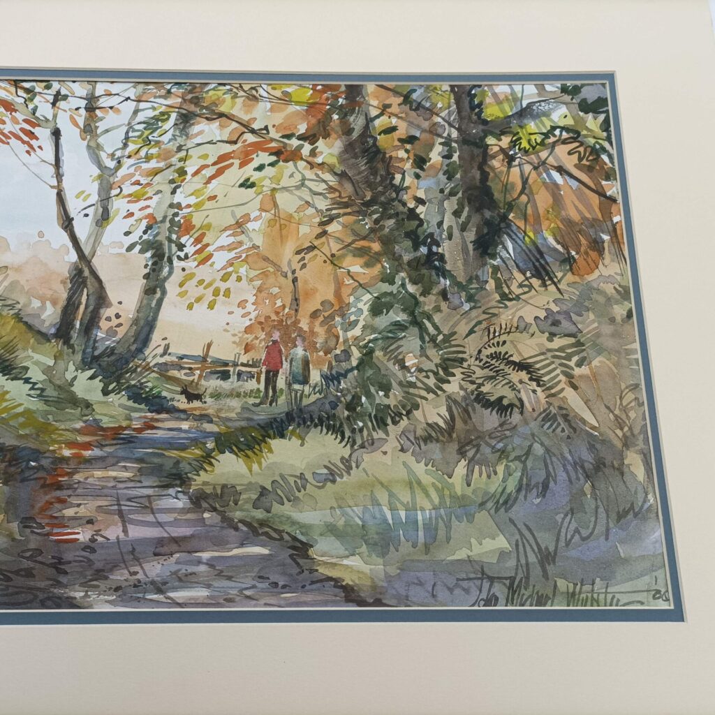 Original Watercolour Painting by John Michael Webster | Autumn Woodland Walk [G+] 48x 30cm | Image 4