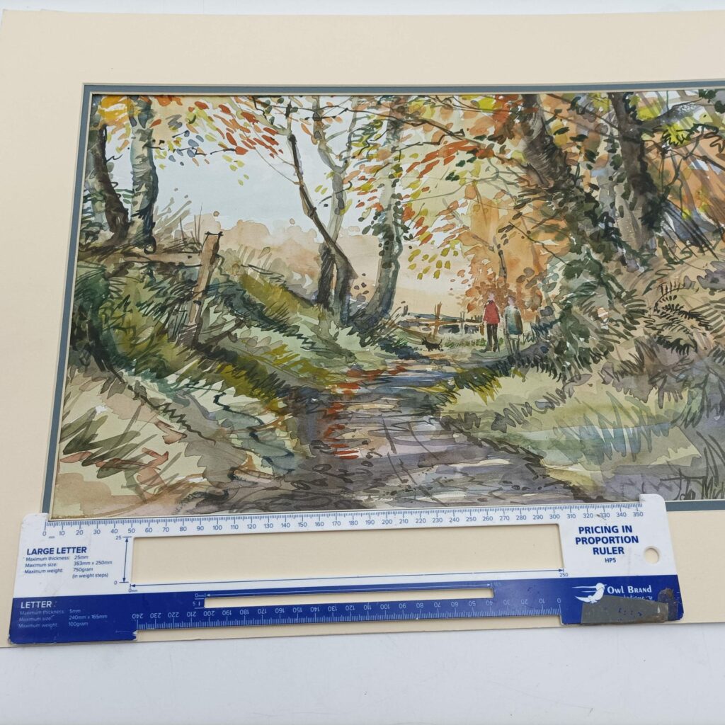 Original Watercolour Painting by John Michael Webster | Autumn Woodland Walk [G+] 48x 30cm | Image 7