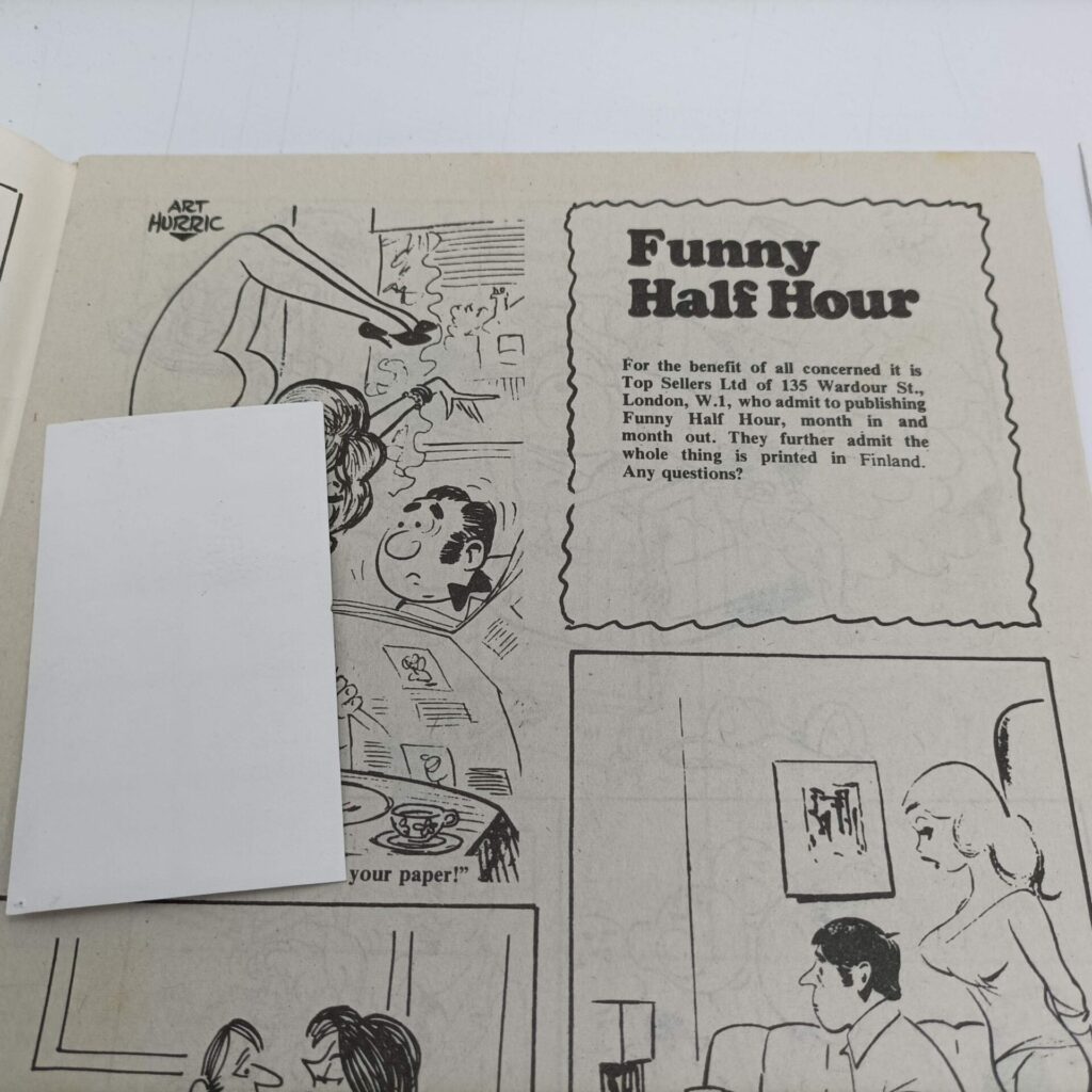 1970's Vintage FUNNY HALF HOUR Comic #90 (1974) British Cartoon Humour [G+] | Image 3