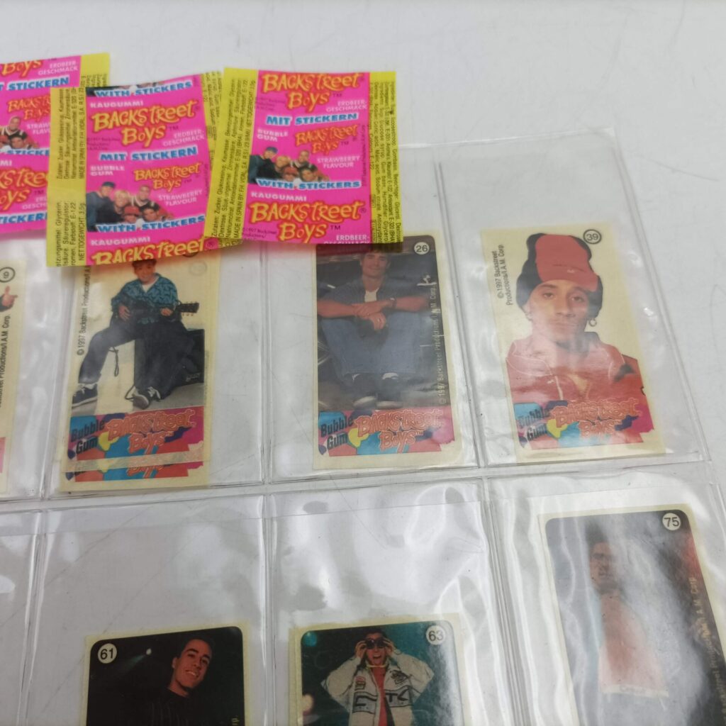 Vintage 1990's 10x Backstreet Boys Bubblegum Stickers + 3x Wrappers (1997) G+ | Image 4