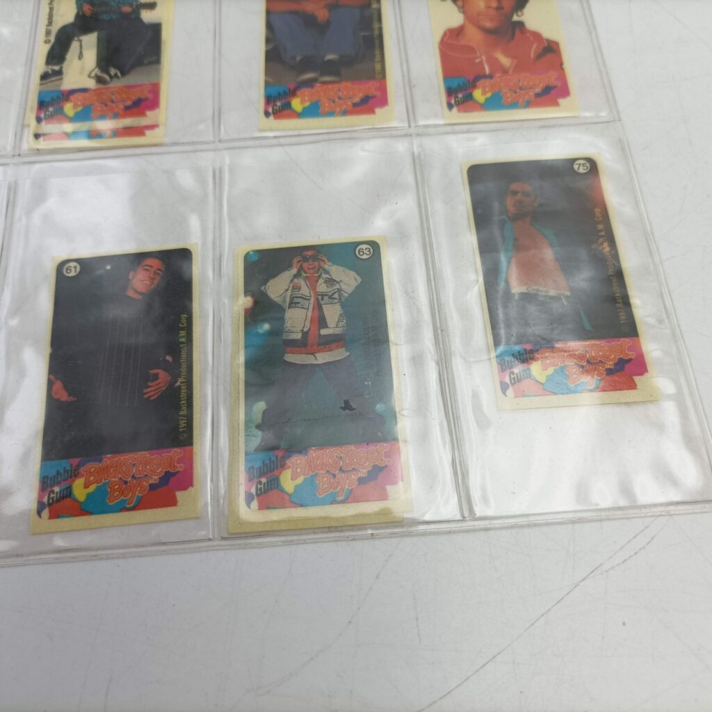 Vintage 1990's 10x Backstreet Boys Bubblegum Stickers + 3x Wrappers (1997) G+ | Image 6