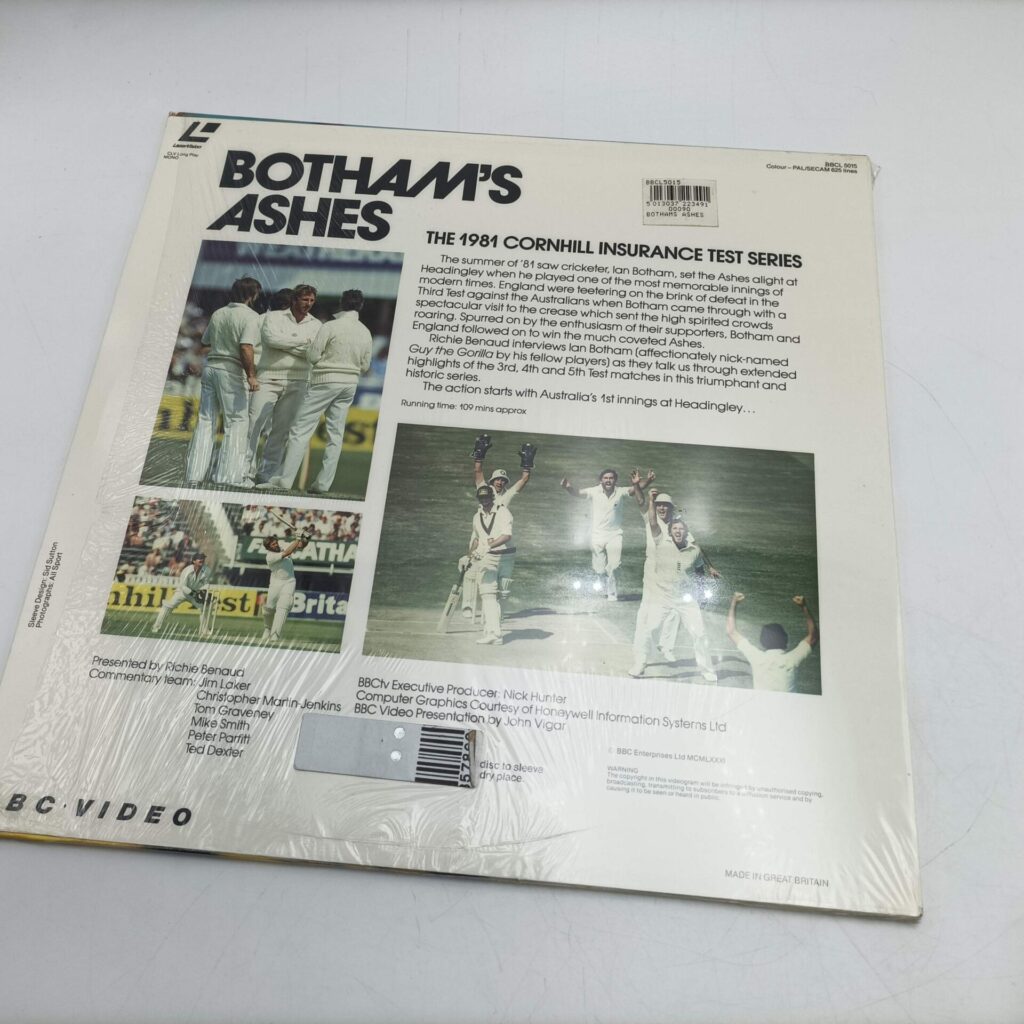 Botham's Ashes (1981) Pre-Cert Laserdisc [G+] BBC Video | Cricket Interest | Image 2