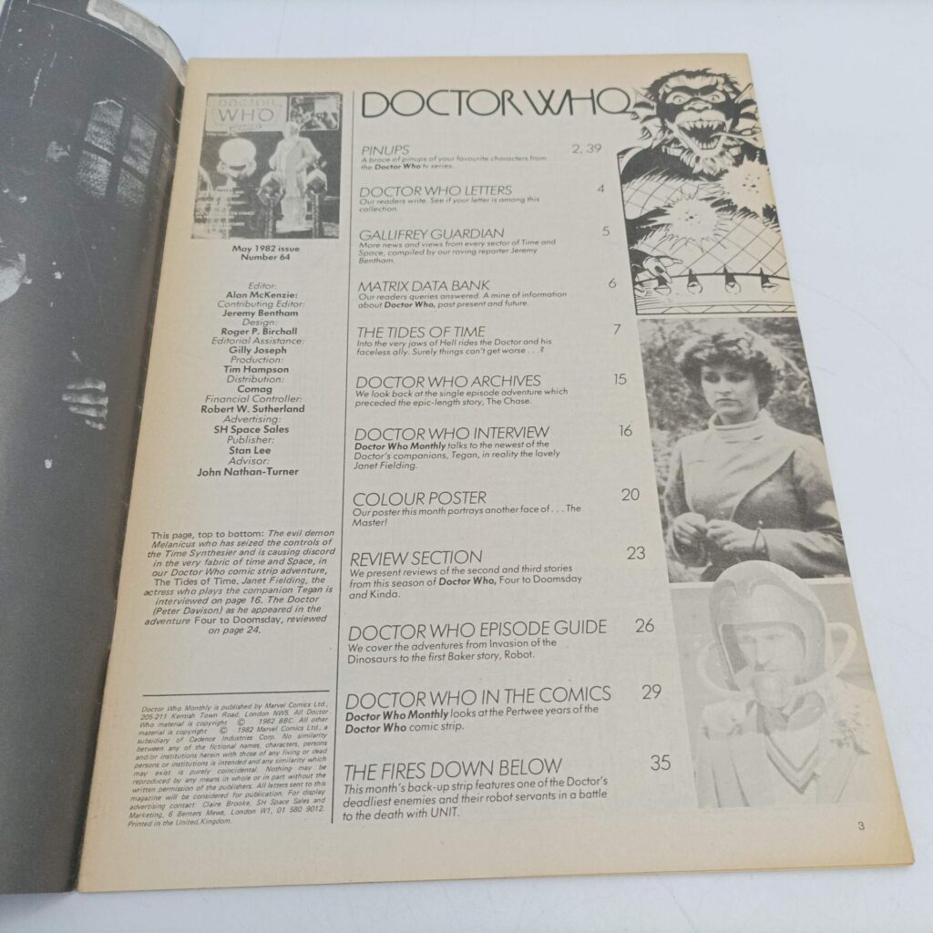 UK Doctor Who Monthly #64 May, 1982 [VG] Kinda Review | Colour Pin-Up Intact | Image 3