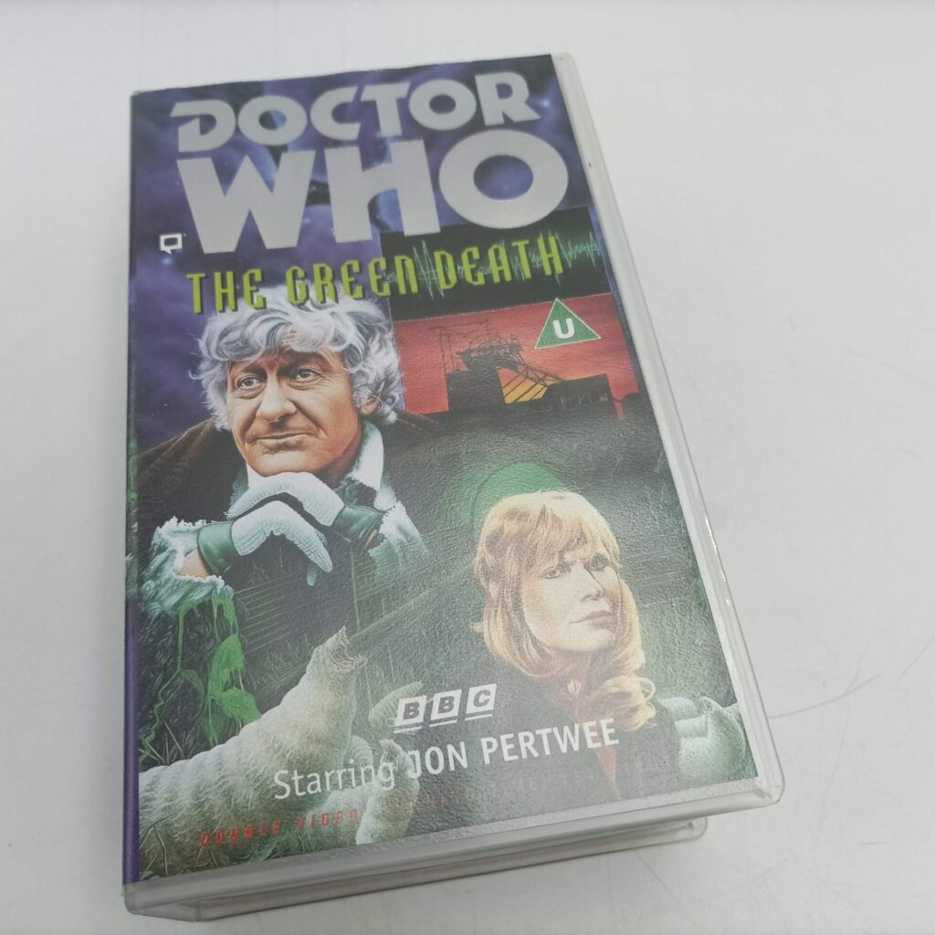 Doctor Who: The Green Death (1996) VHS Video [G+] 2x Cassettes | Giant Maggots | Image 1