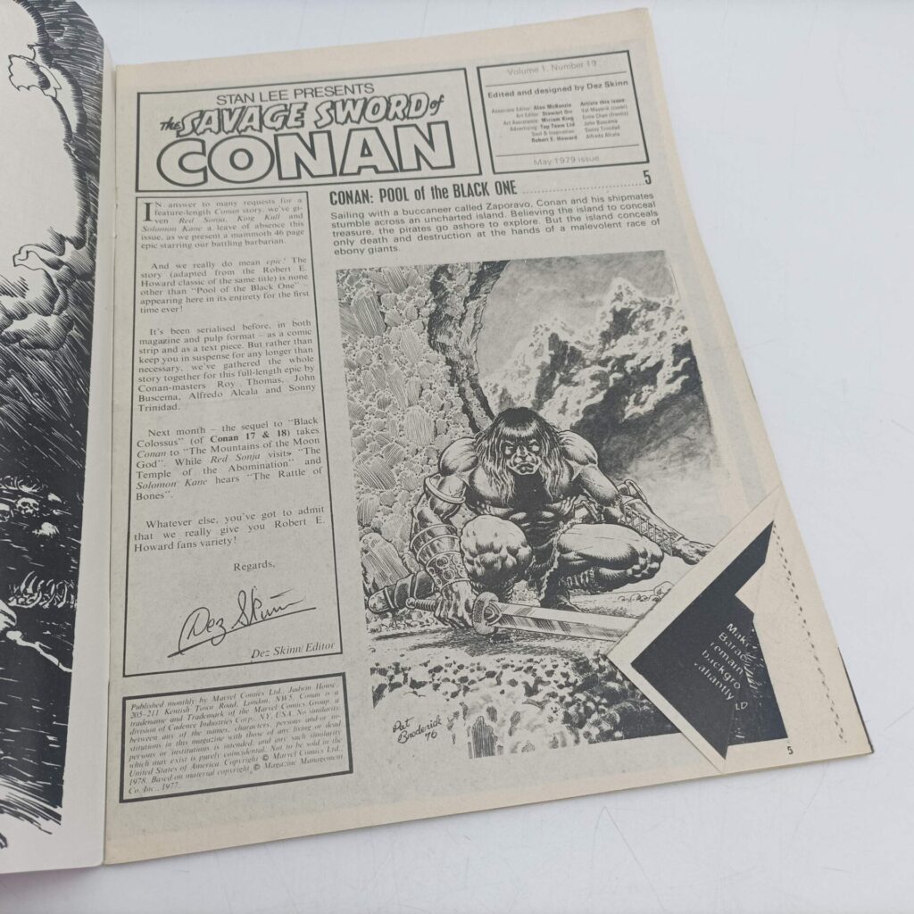 'The Savage Sword of Conan' Monthly Comic #19 May, 1979 [G] Marvel UK Issue | Image 6