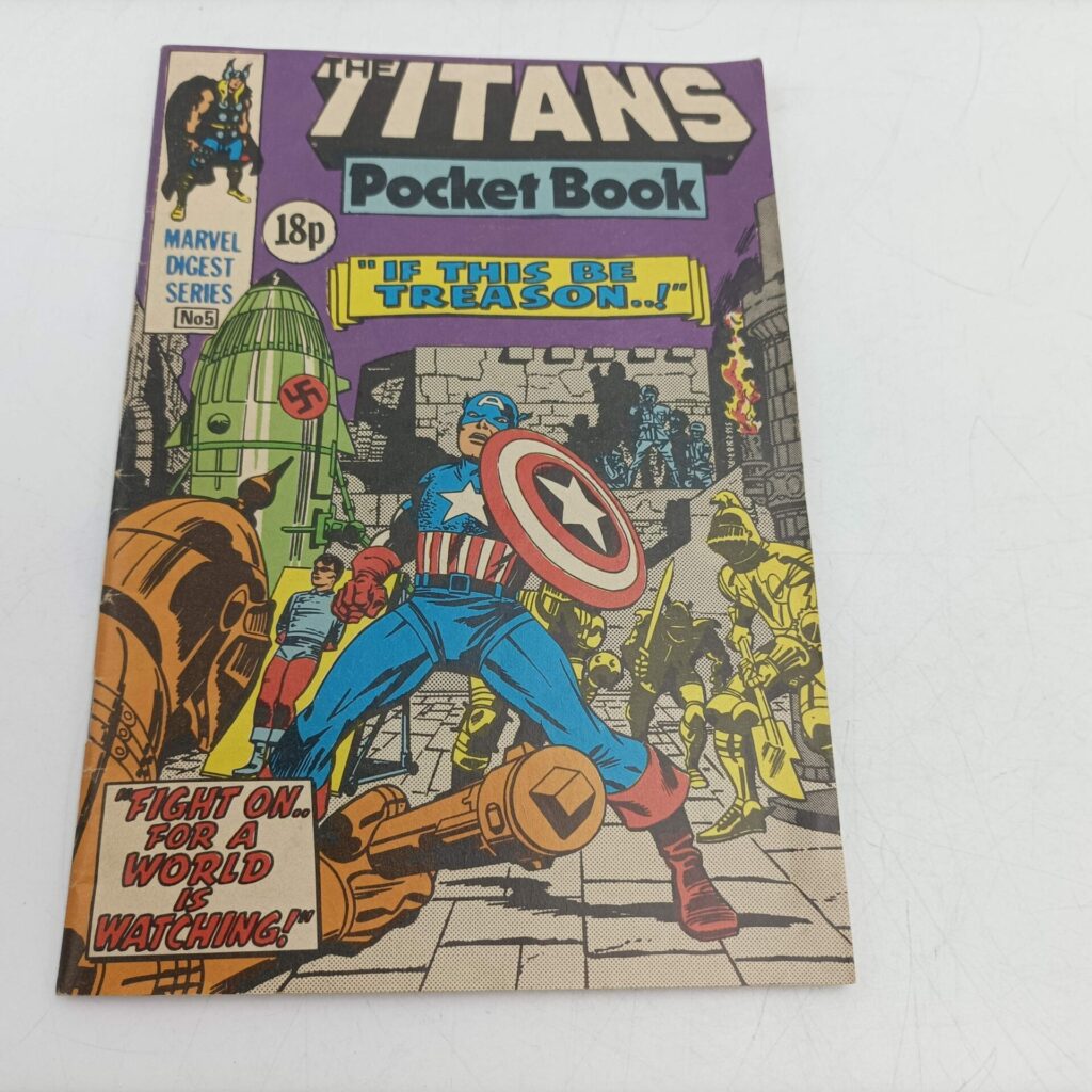 'The Titans' Pocket Book #5 (1981) Marvel Digest Series [G+] Captain America | UK | Image 1