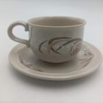 Vintage 1980's Poole Pottery 'Kismet' Pattern Cup & Saucer [Ex] England | Image 1