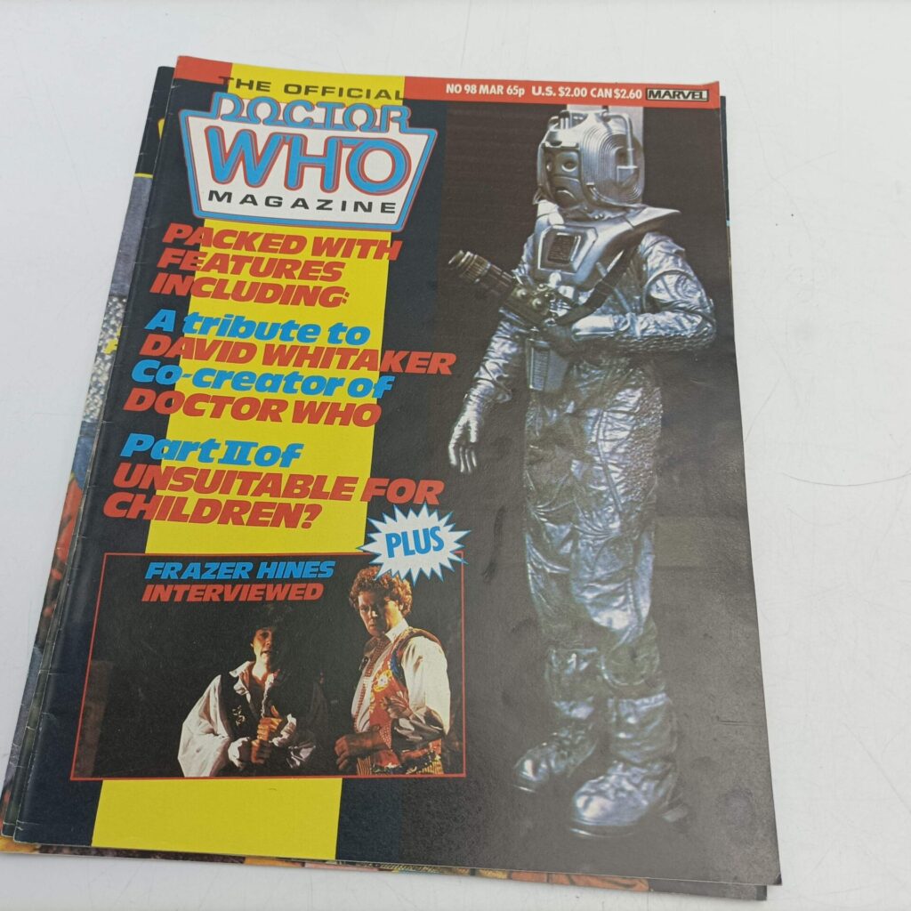 4x Doctor Who Magazine #96-99 (1984) Colin Baker, Nicola Bryant | Cybermen [VG+] | Image 3