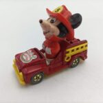 Vintage Walt Disney TOMY PD-2 Mickey Mouse Fire Truck [G+] Made in Japan | Image 1