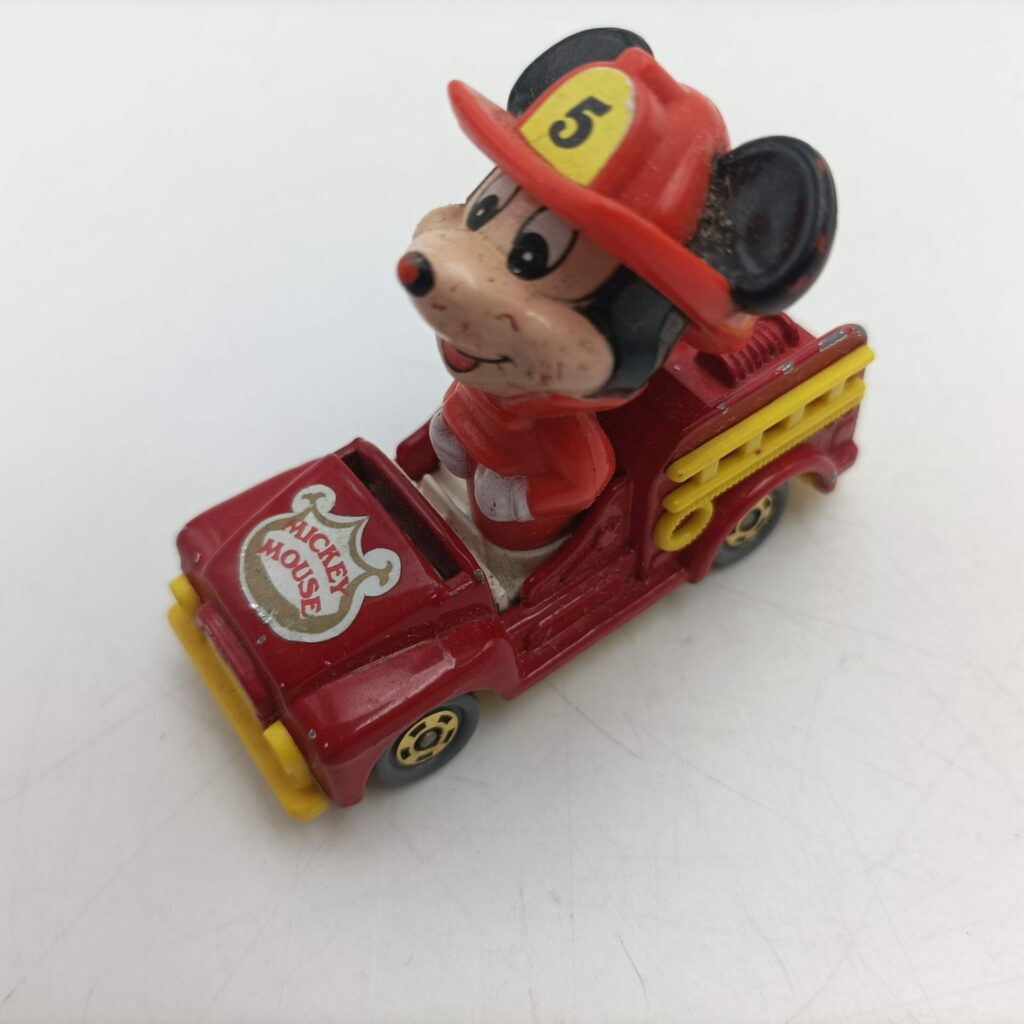 Vintage Walt Disney TOMY PD-2 Mickey Mouse Fire Truck [G+] Made in Japan | Image 2
