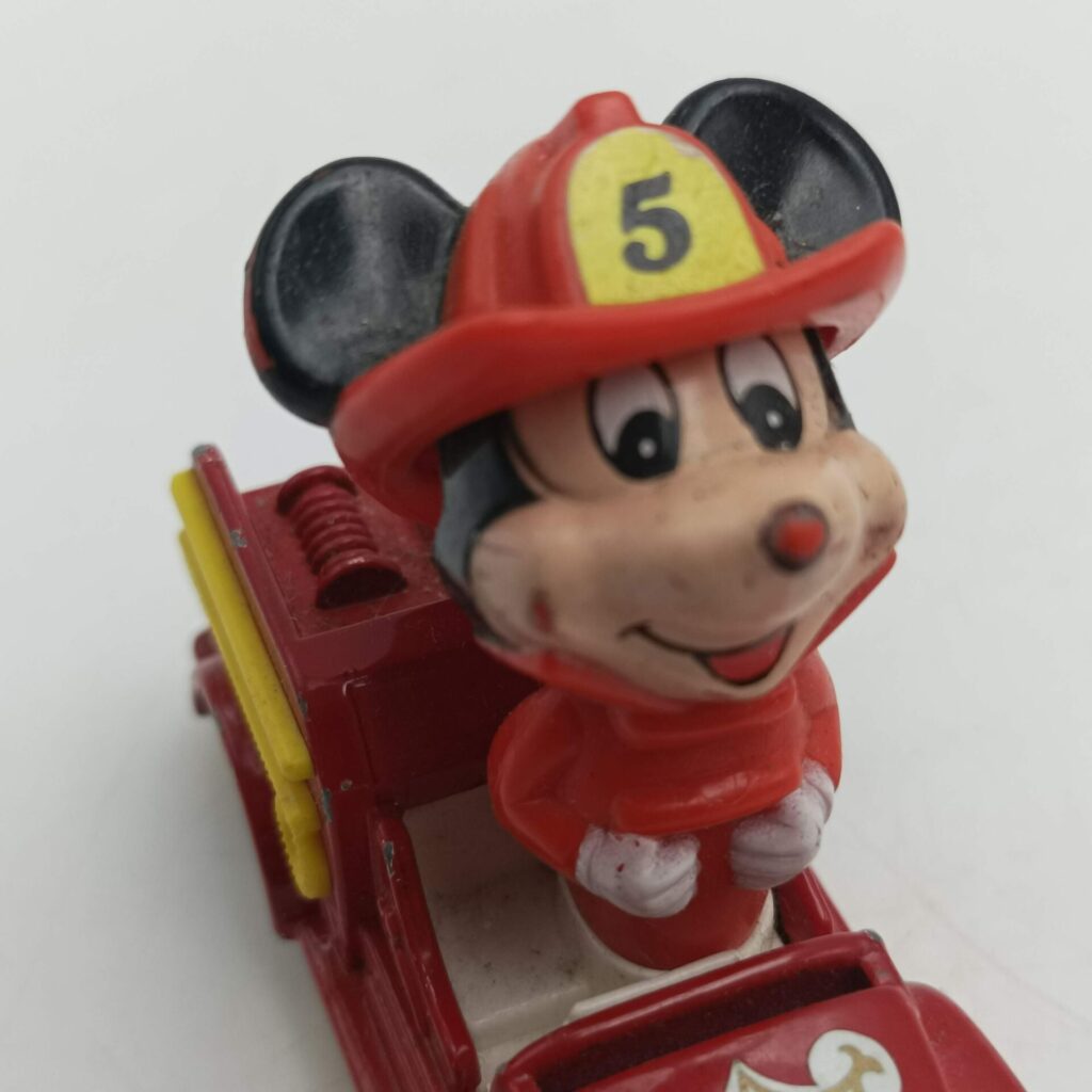Vintage Walt Disney TOMY PD-2 Mickey Mouse Fire Truck [G+] Made in Japan | Image 3