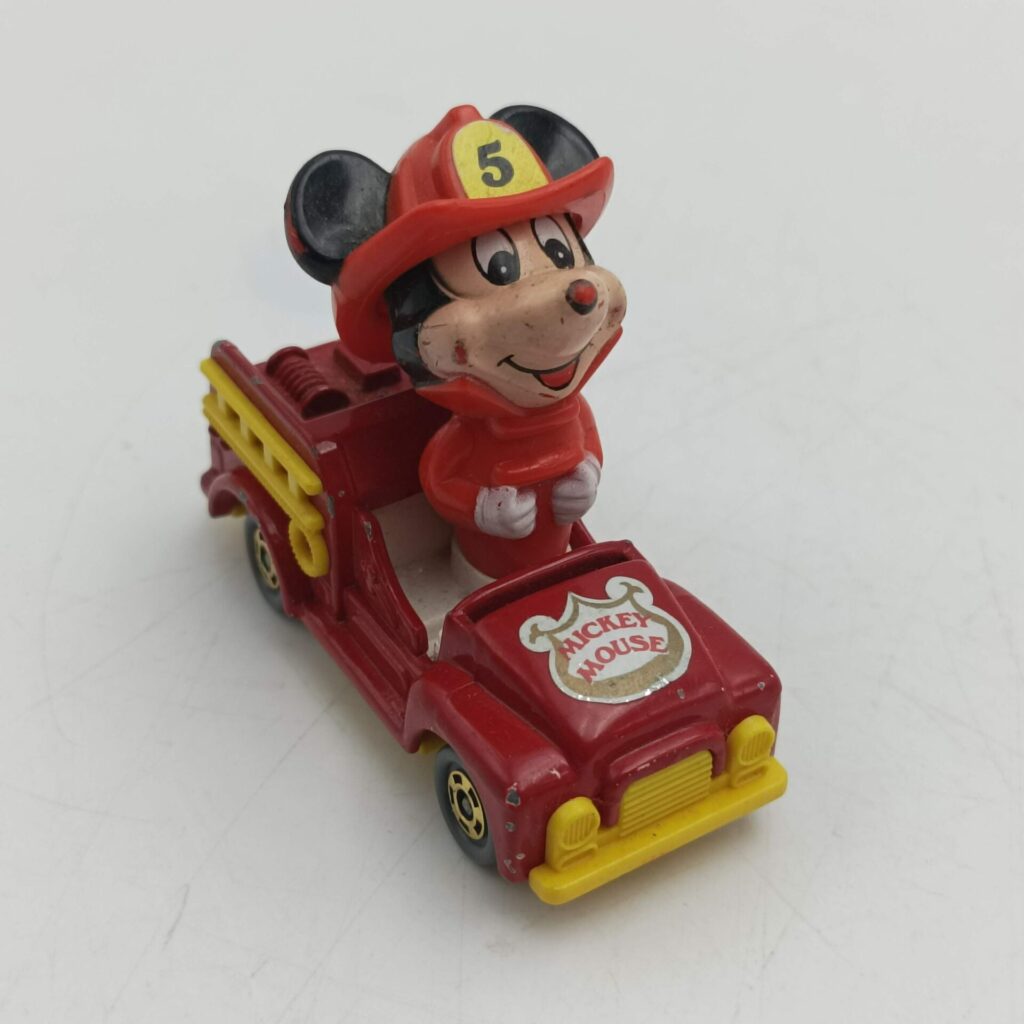 Vintage Walt Disney TOMY PD-2 Mickey Mouse Fire Truck [G+] Made in Japan | Image 4