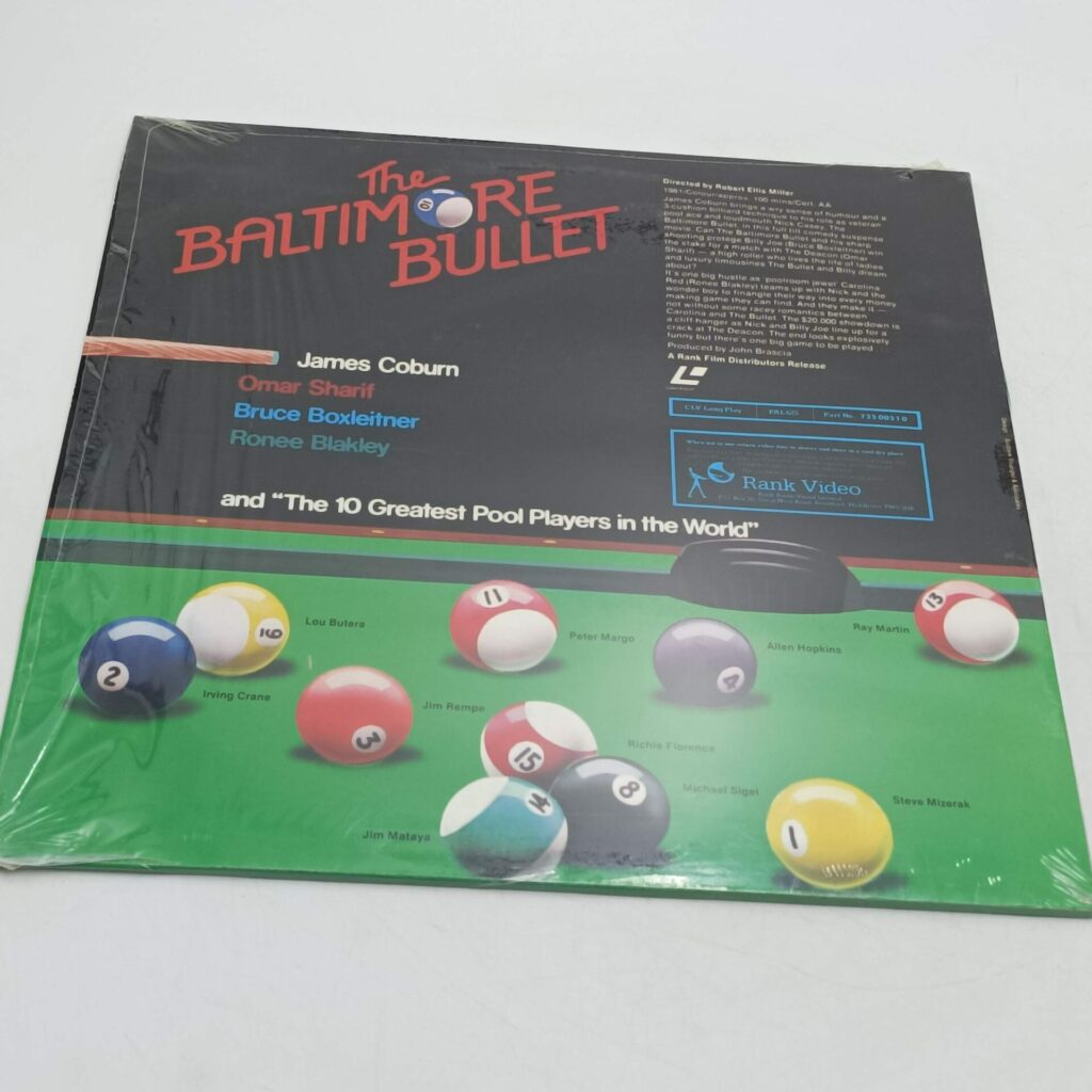The Baltimore Bullet (1980) Laserdisc [G+] Rank Video | James Coburn / Omar Sharif | Image 2